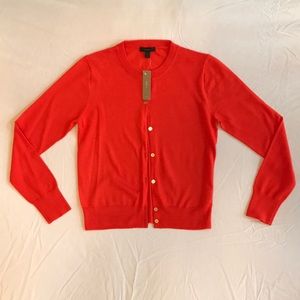 BNWT J. Crew orange button up sweater